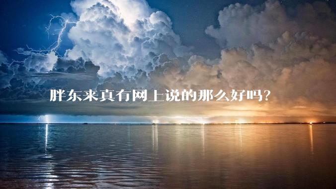 胖东来真有网上说的那么好吗？